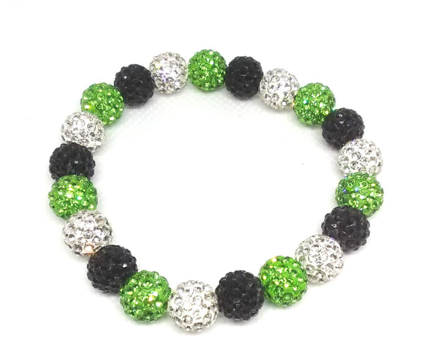 Rhinestone Studded Bead Bracelets